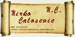Mirko Čalošević vizit kartica